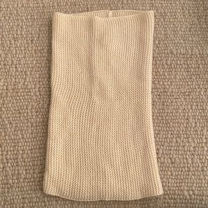 Cream Knit Long Neck Warmer Brand New